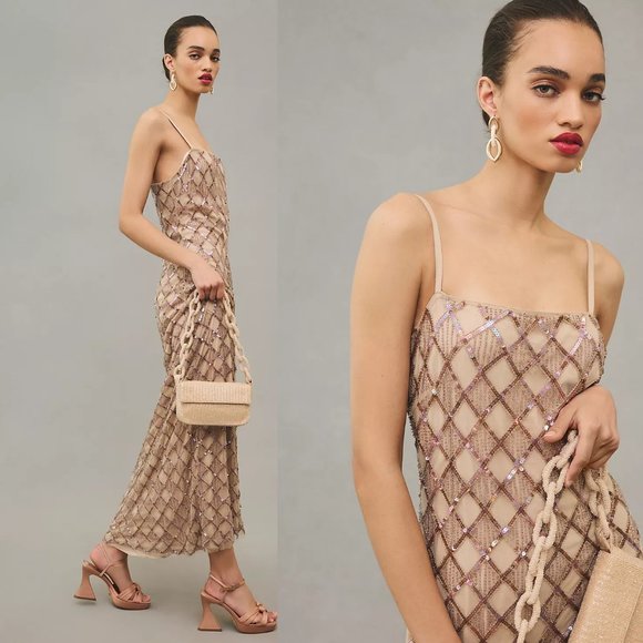 Anthropologie Let Me Be Checked Shine Dress - Picture 3 of 5